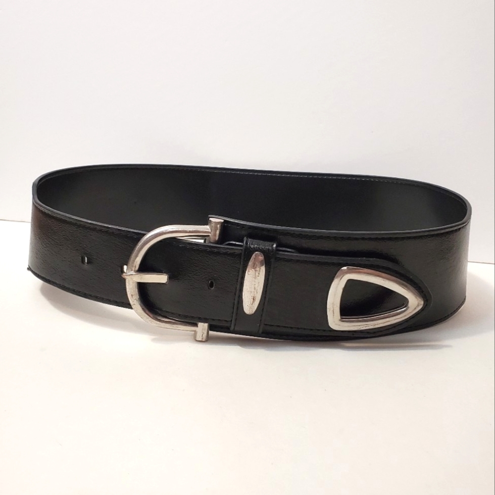 Le Chateau - Wide Black Belt - Size M